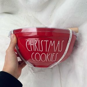Rae Dunn | “Christmas Cookies” Mixing Bowl & “Mix” Spatula Set | Brand New